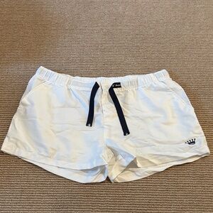ROYAL HIGHNIES Women's White Shorts with Navy Accents
